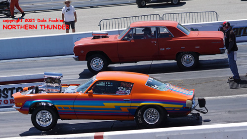 Kevin Houmard - #736K - (near lane) vs 
Chevy Malibu (far lane)